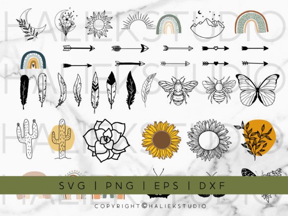 Download Boho Elements SVG Bundle - Bundle Collection
