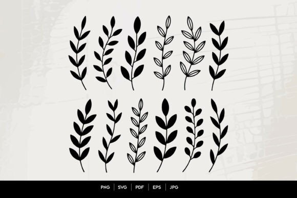 Download Minimal Leaf Branch SVG Set - Minimal Collection