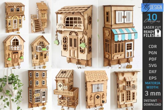 Download House Shaped Organizer Laser Cut Bundle - Bundle Collection