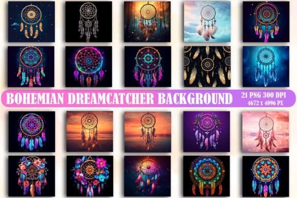 Download Bohemian Dreamcatcher Background Bundle - Bundle Collection