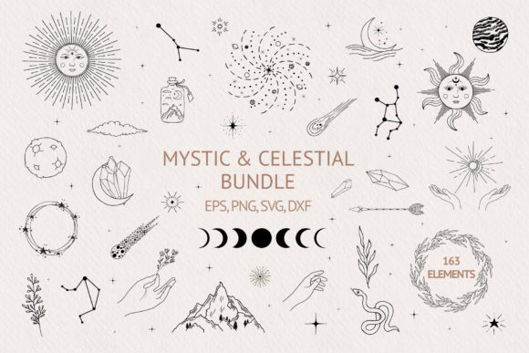 Download Hand Drawn Mystic &amp; Celestial Bundle - Bundle Collection