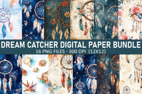 Download Dream Catcher Digital Paper Bundle - Bundle Collection