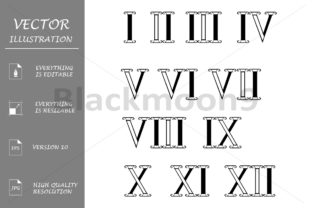 Download Contour Roman Numerals - Contour Collection