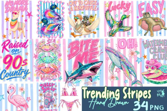 Download Trending Stripes Hand Drawn Bundle - Bundle Collection